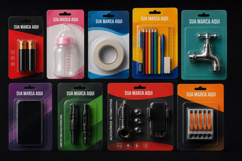 Produtos embalados e prontos para distribuição